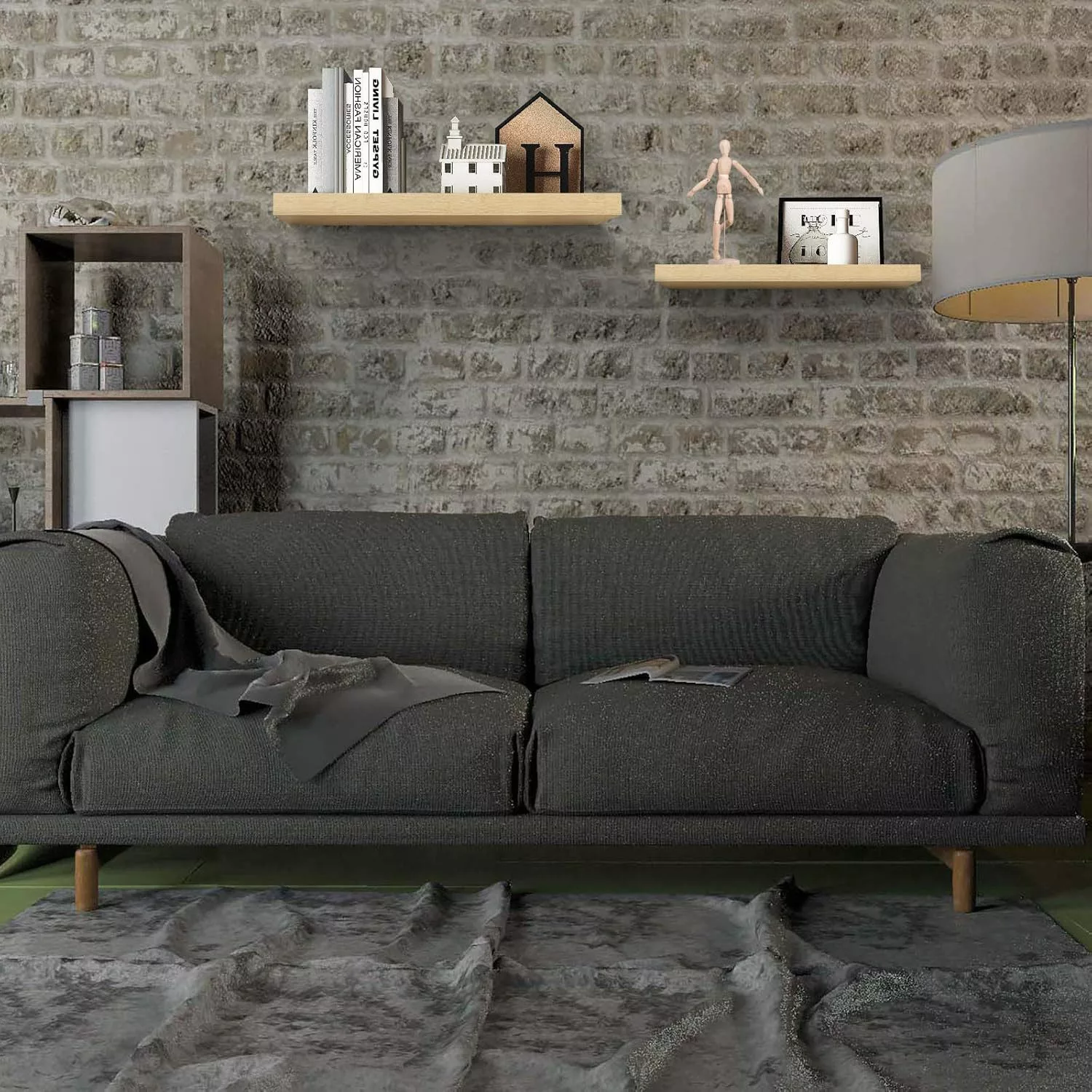 Woltu Wandboard, 1-tlg., Wandregal Holz Schweberegal günstig online kaufen