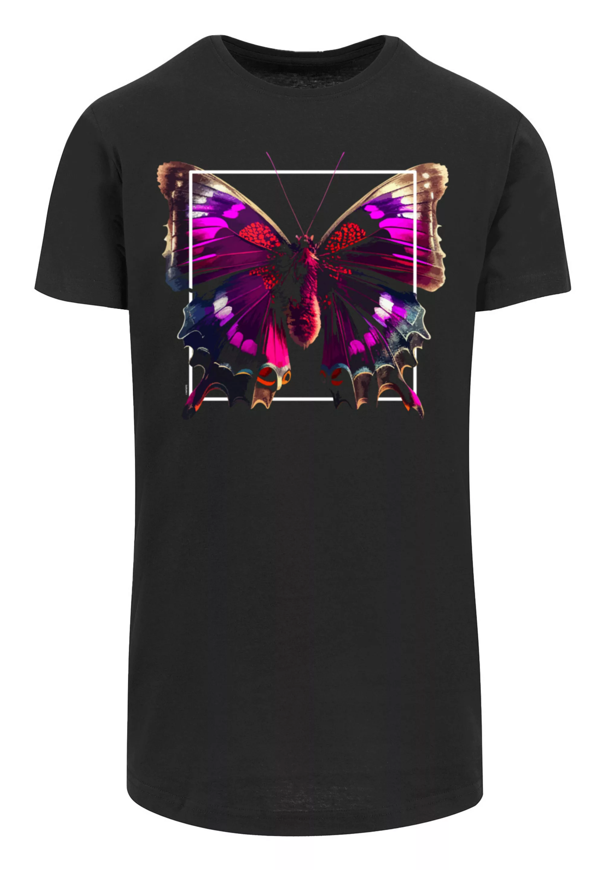 F4NT4STIC T-Shirt "Pink Schmetterling LONG TEE", Print günstig online kaufen