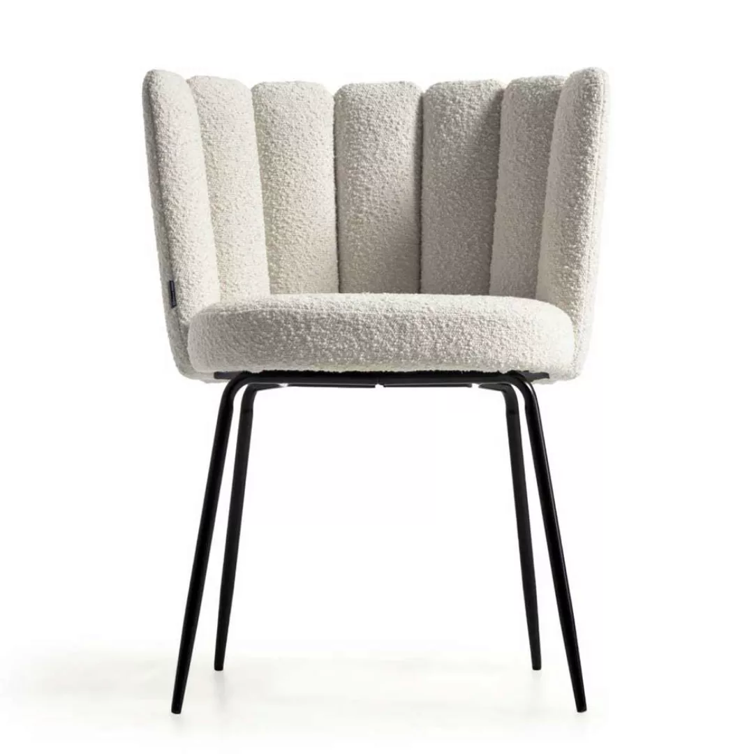 Esstisch Stühle in modernem Design Weiß & Schwarz (2er Set) günstig online kaufen