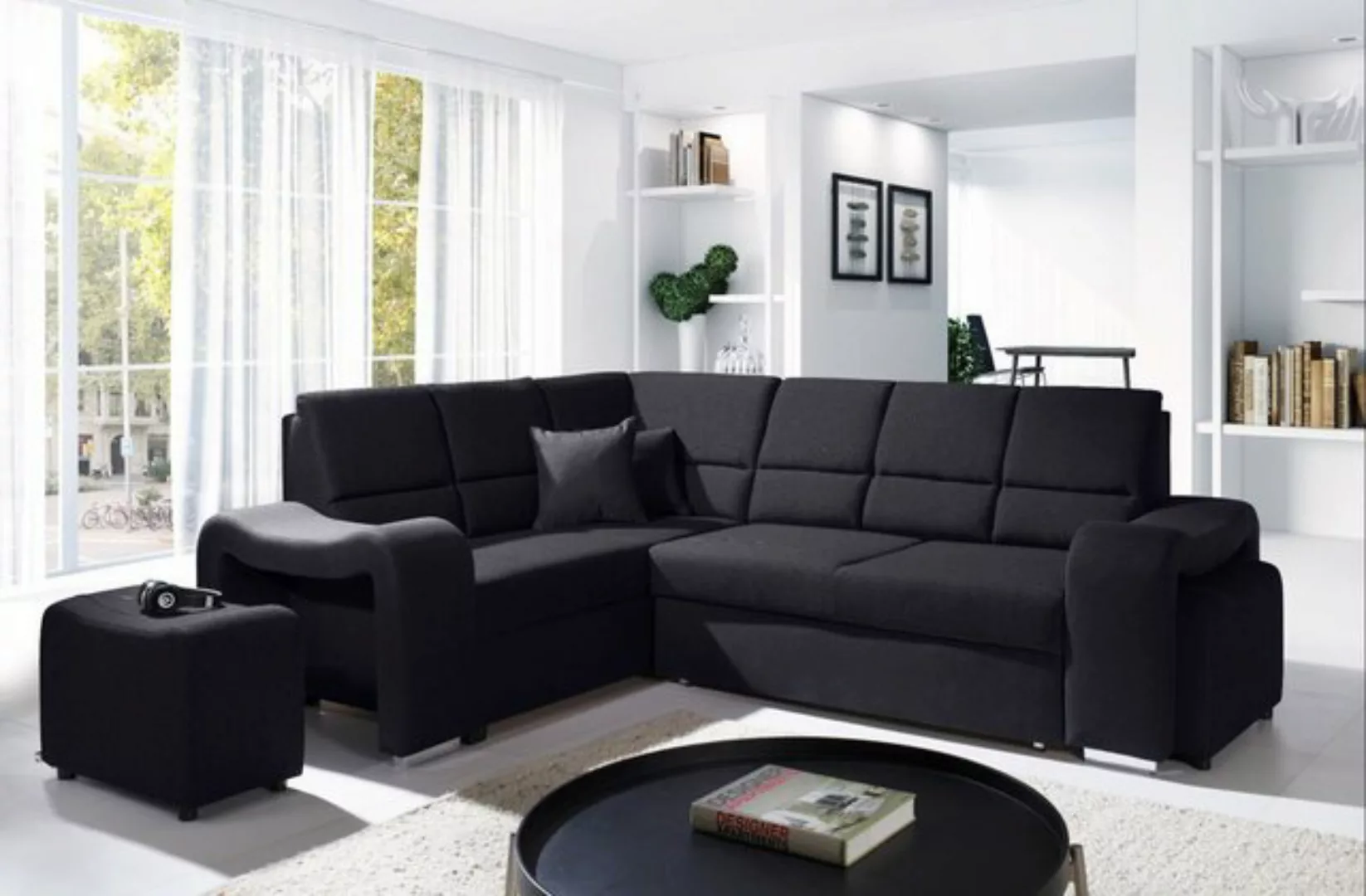 JVmoebel Ecksofa Sofa Schlafsofa Designer Sofa mit Bettfunktion + Bettkaste günstig online kaufen