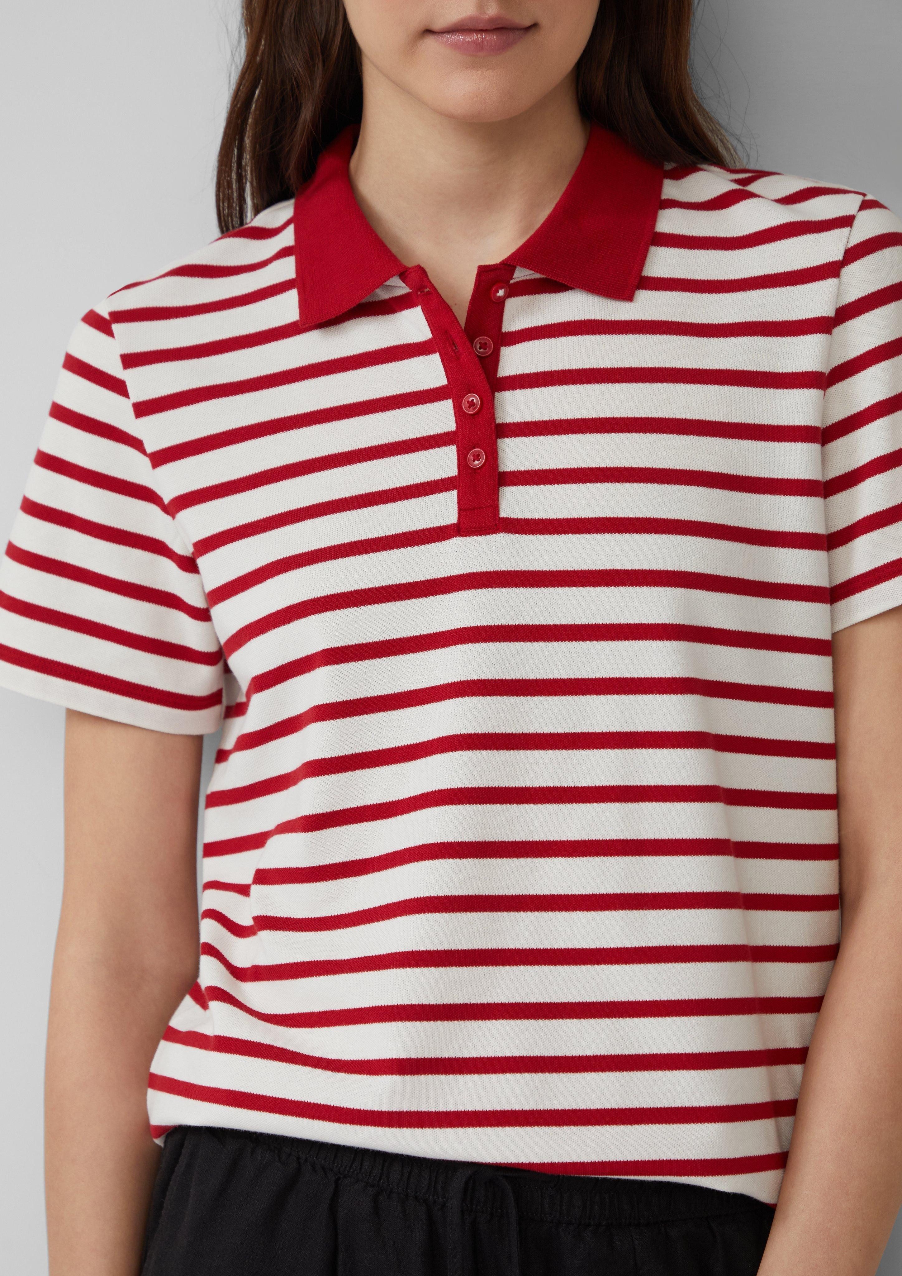 s.Oliver Poloshirt Verkürztes Poloshirt aus Baumwollpiqué günstig online kaufen