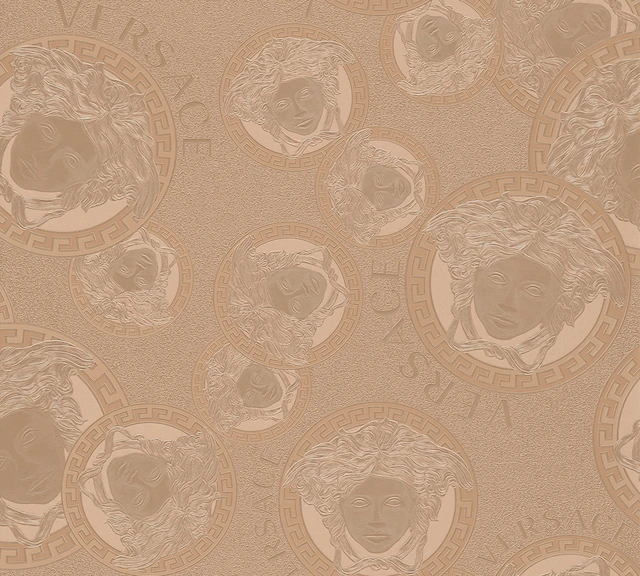 Versace Vliestapete »Wallpaper Versace 5 Medusakopf Metallic«, hochglänzend günstig online kaufen