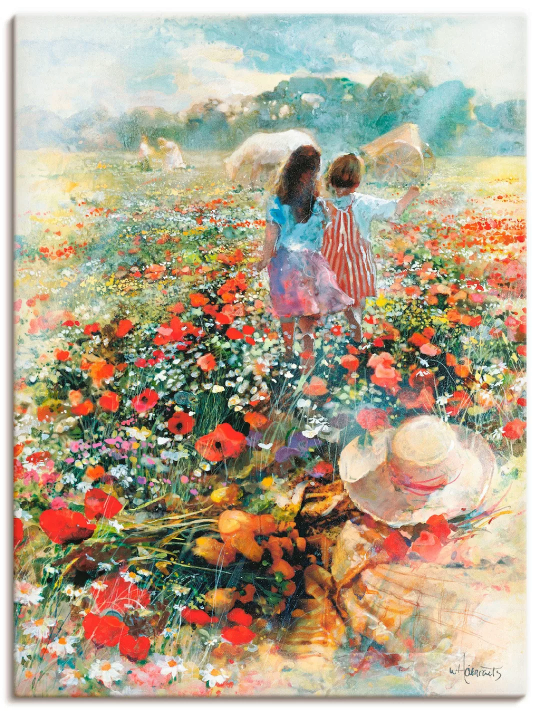 Artland Leinwandbild "Sommer der Liebe", Kind, (1 St.), auf Keilrahmen gesp günstig online kaufen