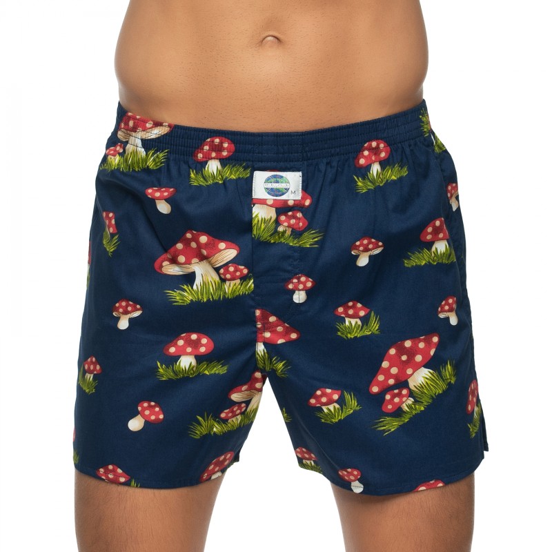 D.E.A.L International Boxershorts Blau mit Fliegenpilz Motiv günstig online kaufen