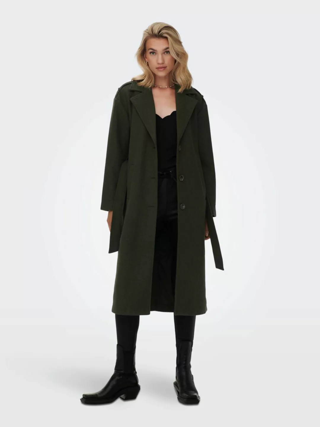 ONLY Gürtel Mantel Damen Grün günstig online kaufen