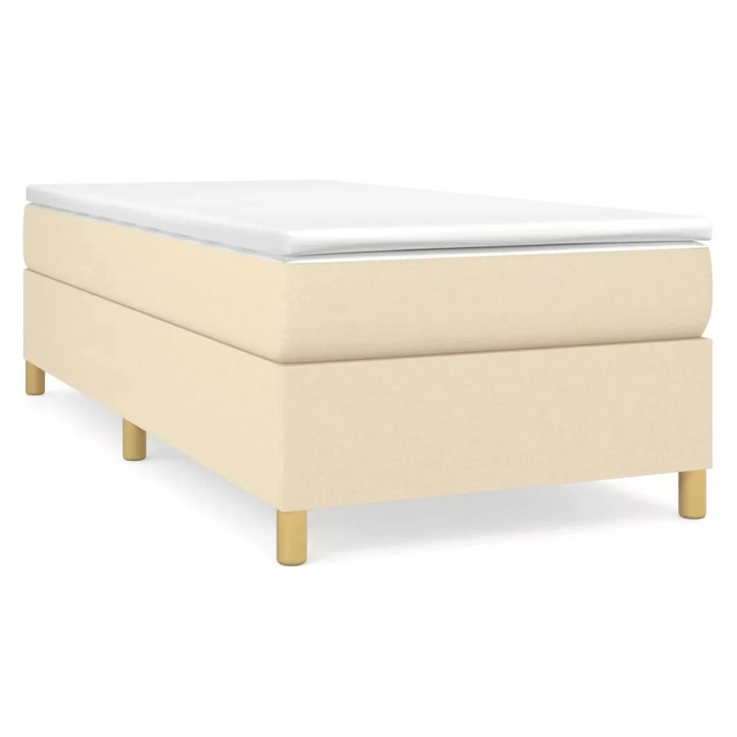 vidaXL Boxspringbett Creme 100x200 cm Stoff1370890 günstig online kaufen