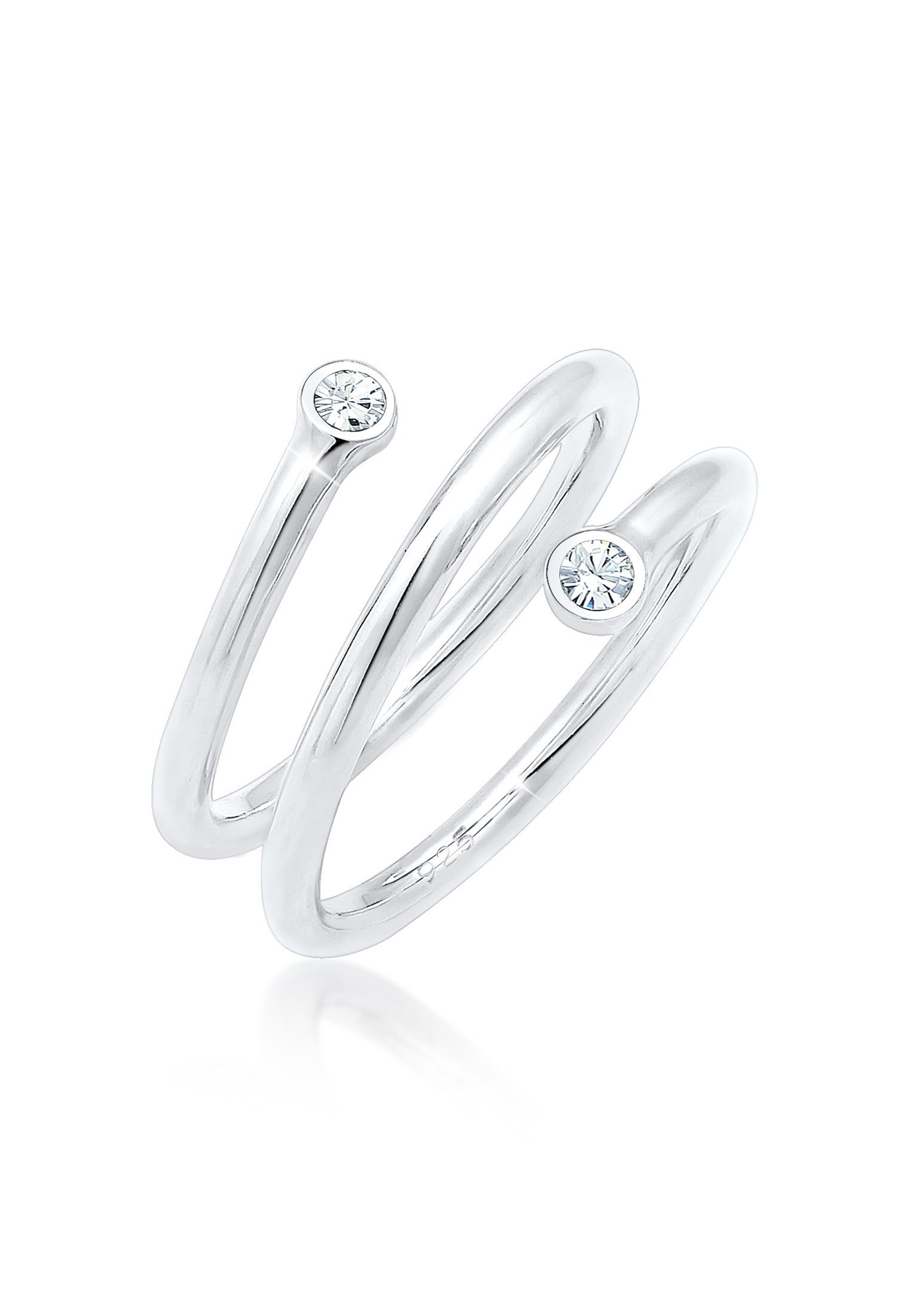 Elli Fingerring Wickelring Geo Kristalle 925 günstig online kaufen