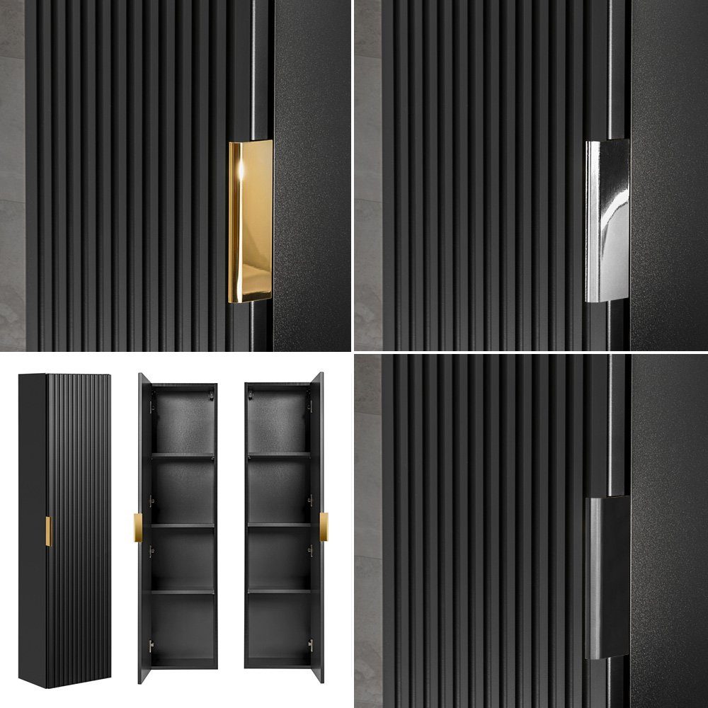 Lomadox Badmöbel-Set ADELAIDE-56-BLACK, (Spar-Set, 3-St), matt günstig online kaufen