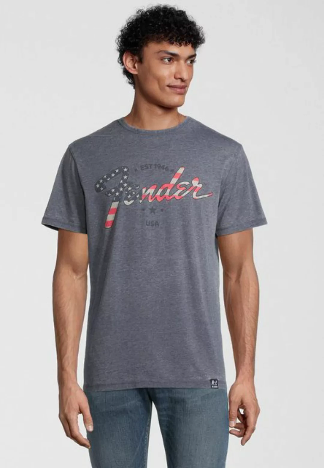 Recovered T-Shirt Fender American Flag Logo günstig online kaufen