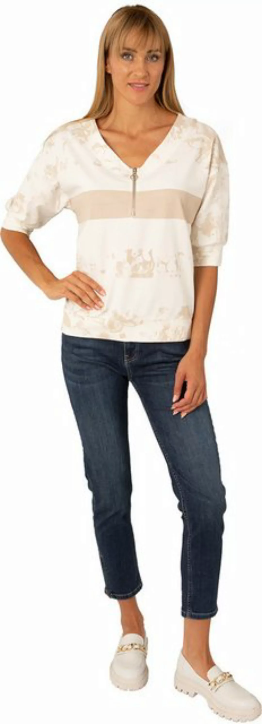 Estefania for woman Sweatshirt elegantes Sweatshirt mit 3/4-Arm günstig online kaufen