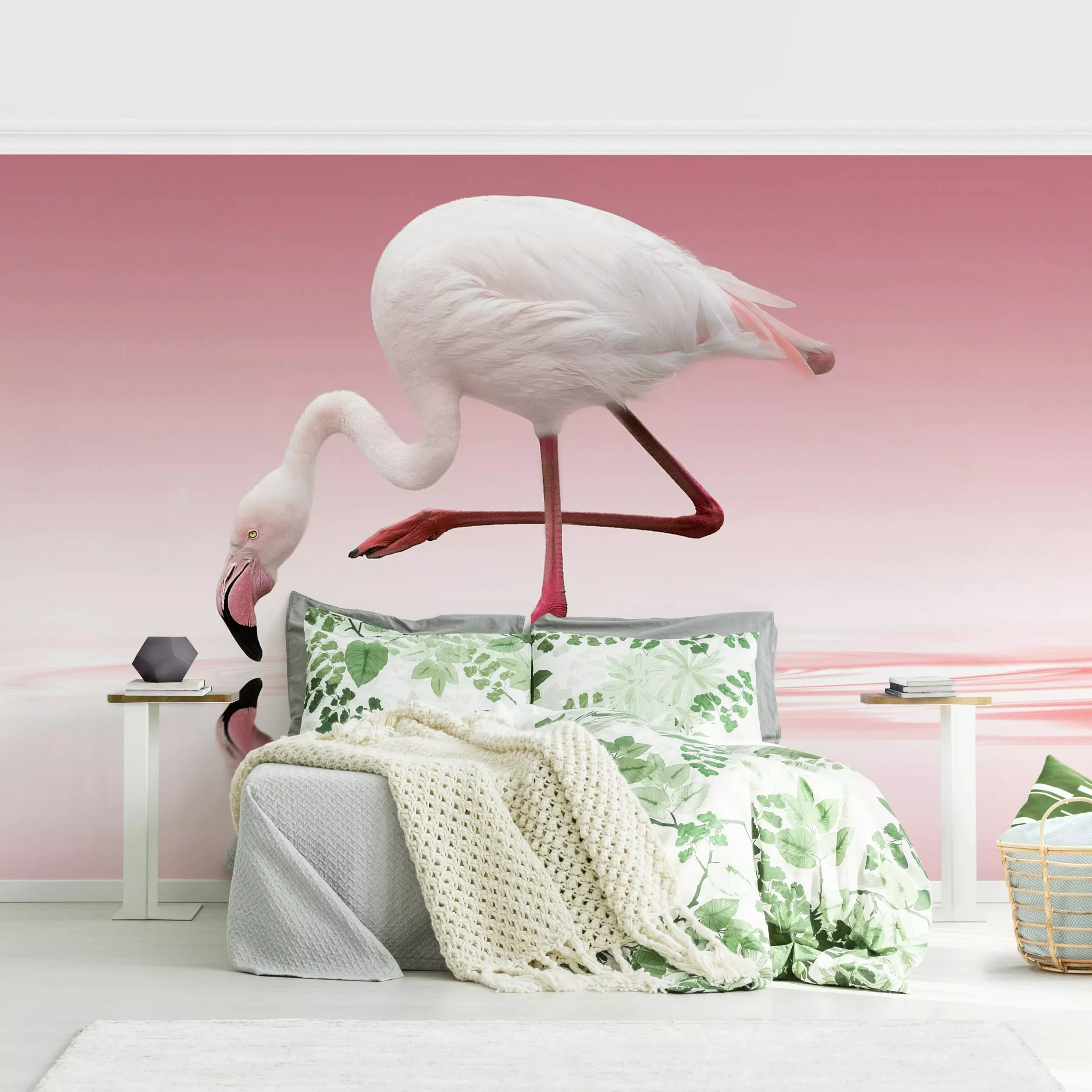 Fototapete Flamingo Dance günstig online kaufen