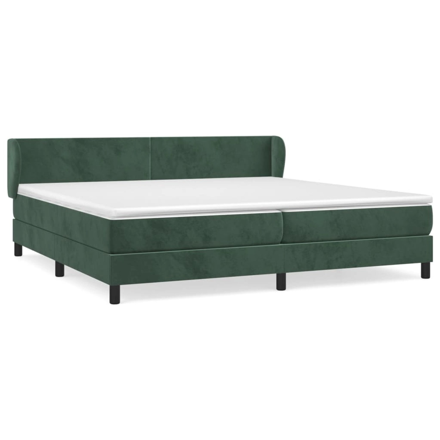 vidaXL Boxspringbett mit Matratze Dunkelgrün 200x200 cm Samt1372369 günstig online kaufen