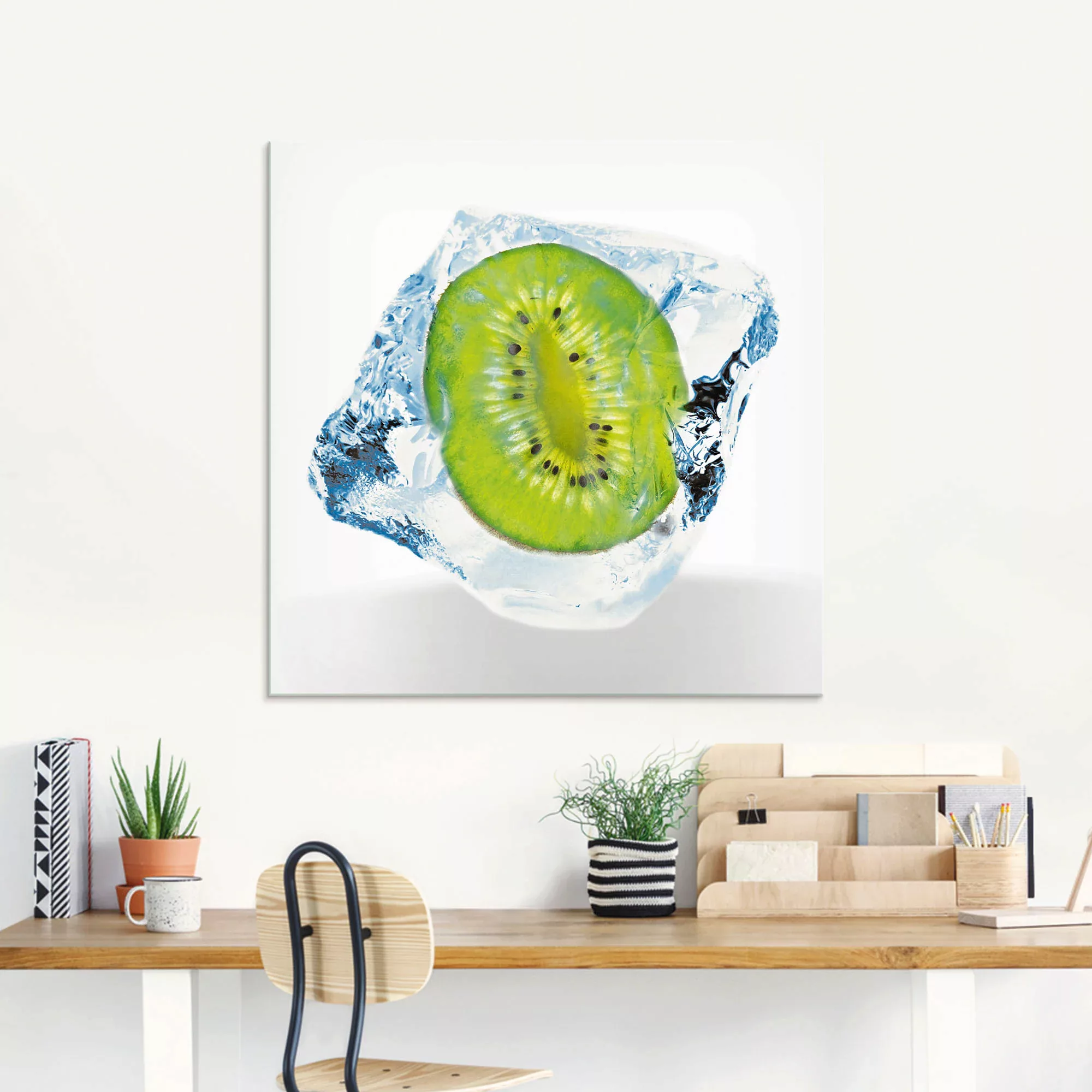 Artland Glasbild "Kiwi im Eiswürfel", Lebensmittel, (1 St.), in verschieden günstig online kaufen
