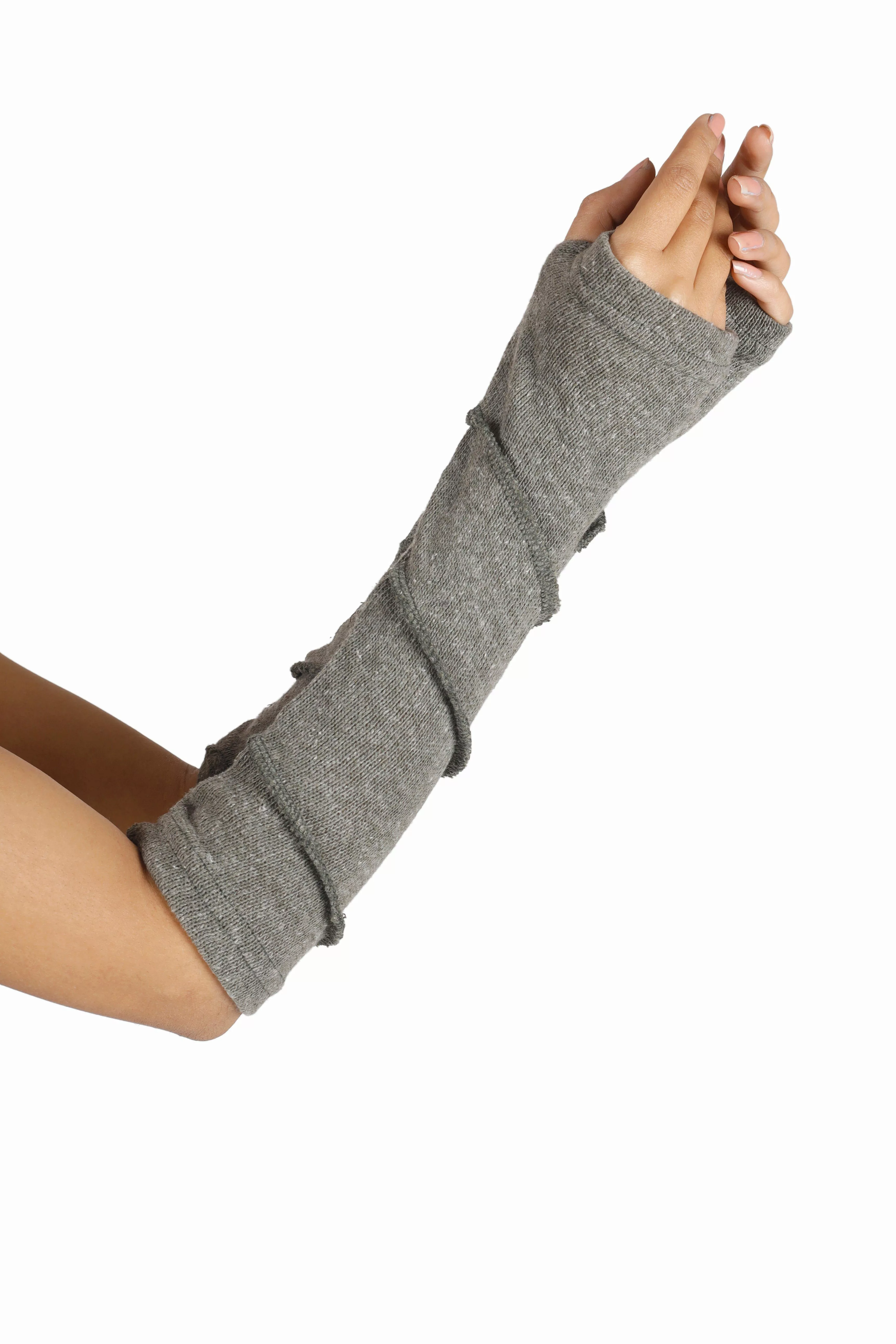 Guru-Shop Strickhandschuhe Baumwoll-Feinstrick Handstulpen, Pulswärmer mit. günstig online kaufen