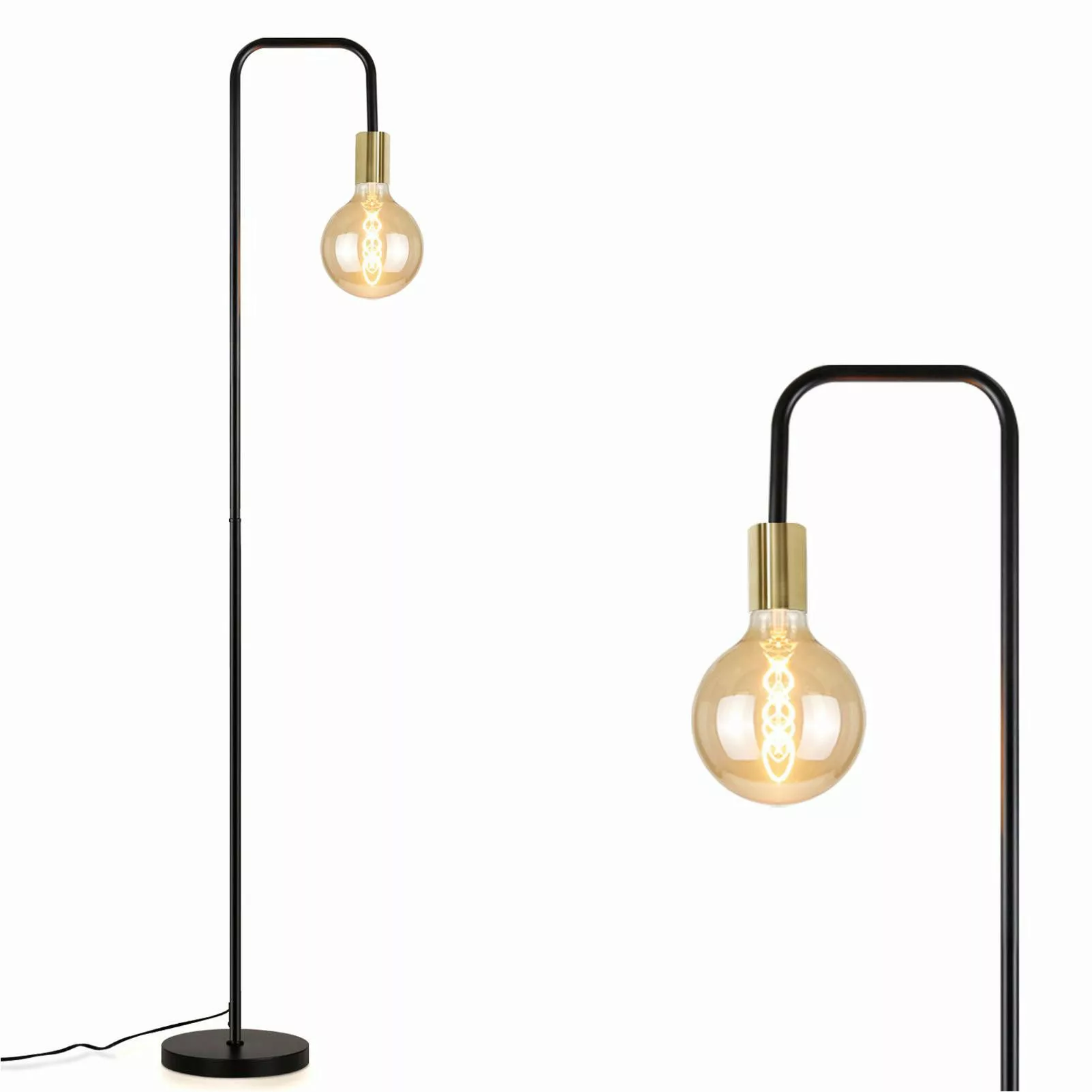 ZMH Stehlampe Schwarz Retro Industrial Lampe günstig online kaufen