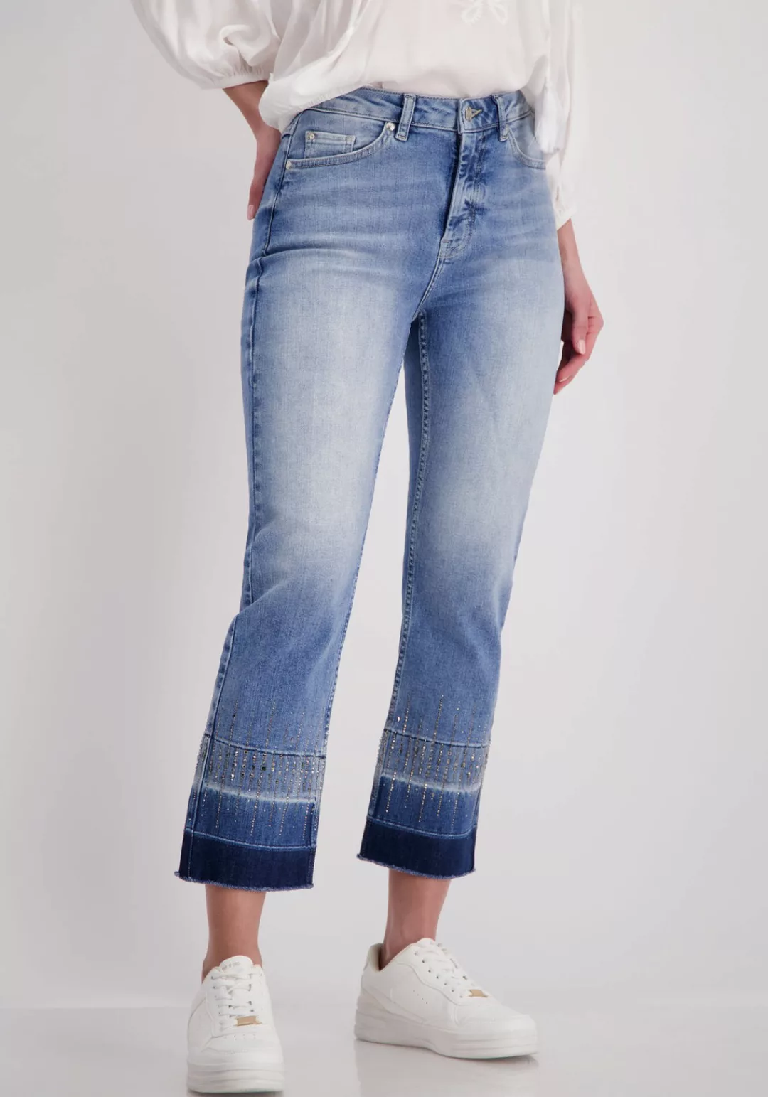 Monari Bootcut-Jeans, mit Strass Steinen günstig online kaufen