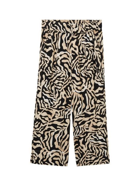 TOM TAILOR Stoffhose culotte pants, black cut palmtree design günstig online kaufen