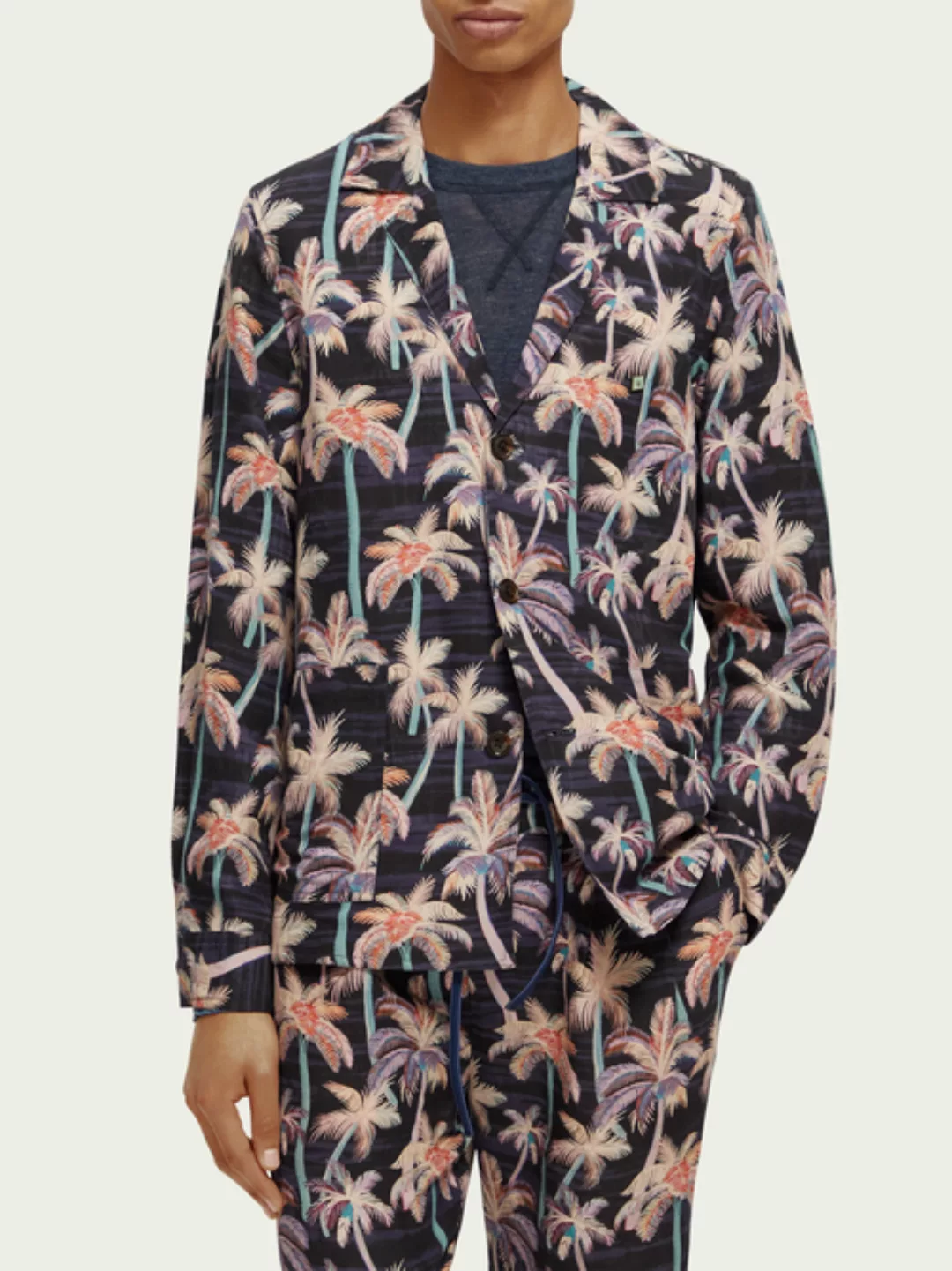 Scotch & Soda Einreihiger Blazer mit Print günstig online kaufen