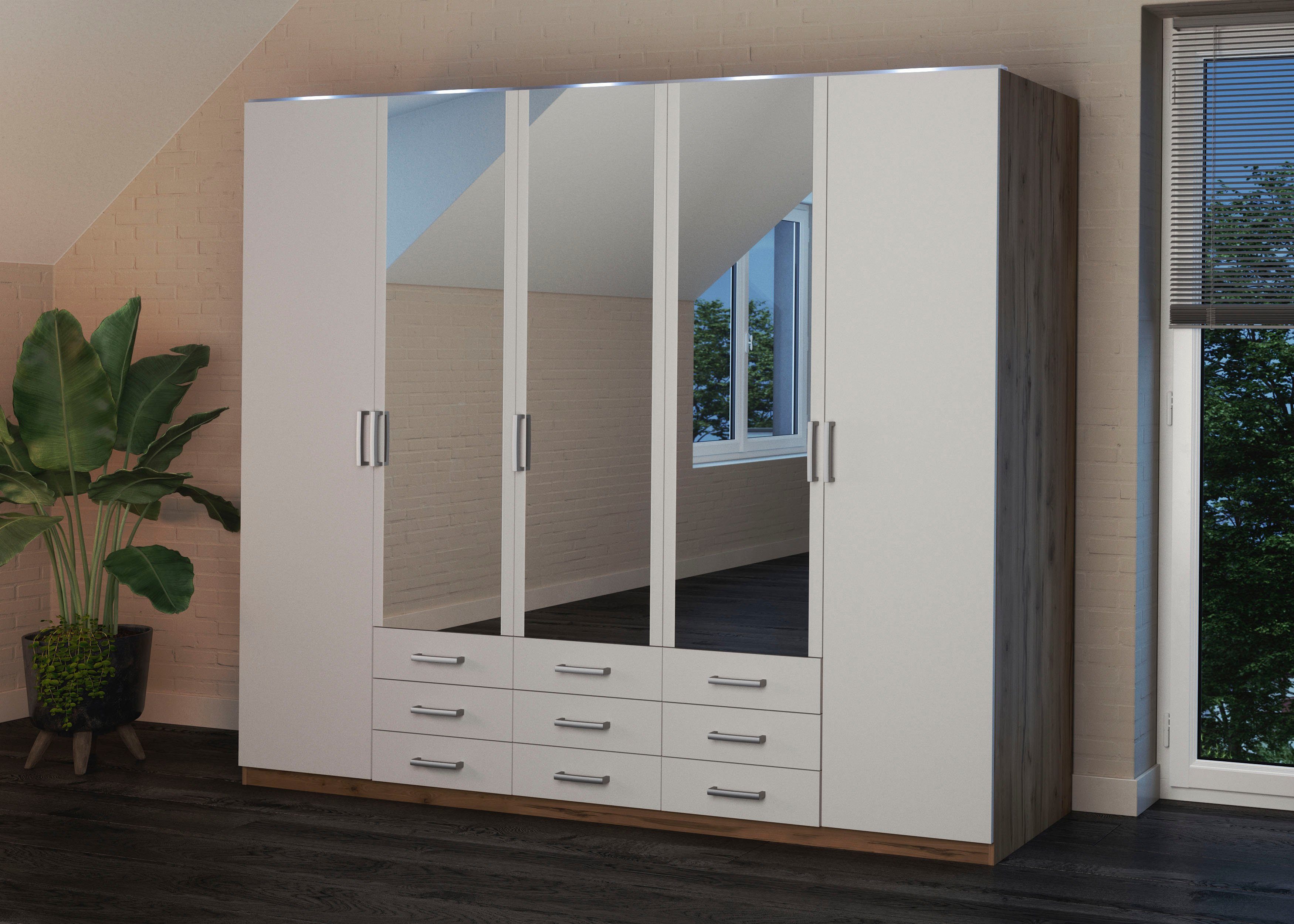 priess Kleiderschrank "Amsterdam", mit oder ohne LED-Beleuchtung günstig online kaufen