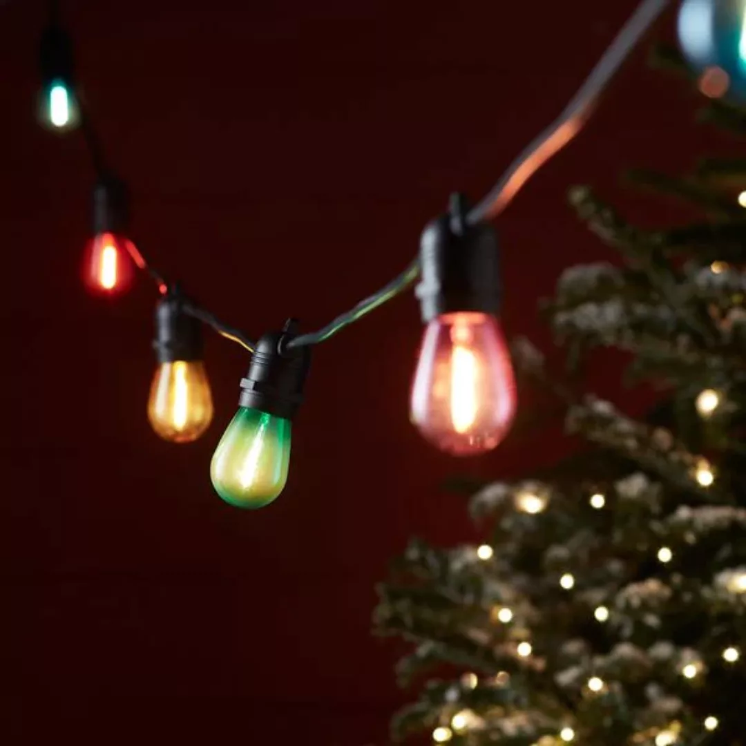 Ultimate Connect 15m 30er LED Lichterkette Glühbirnen bunt koppelbar schwar günstig online kaufen