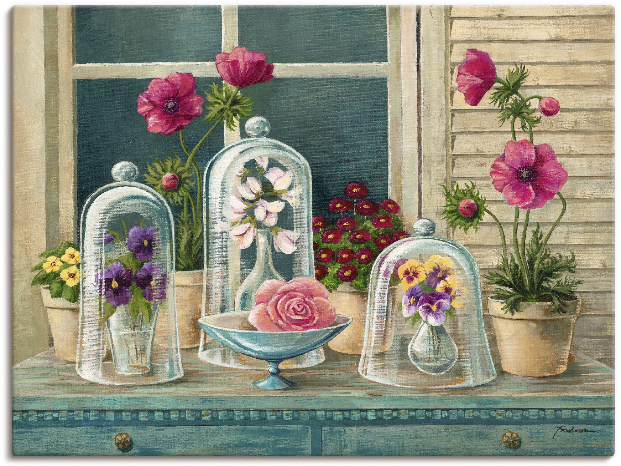 Artland Wandbild "Kollektion mit Blumen", Arrangements, (1 St.), als Alubil günstig online kaufen