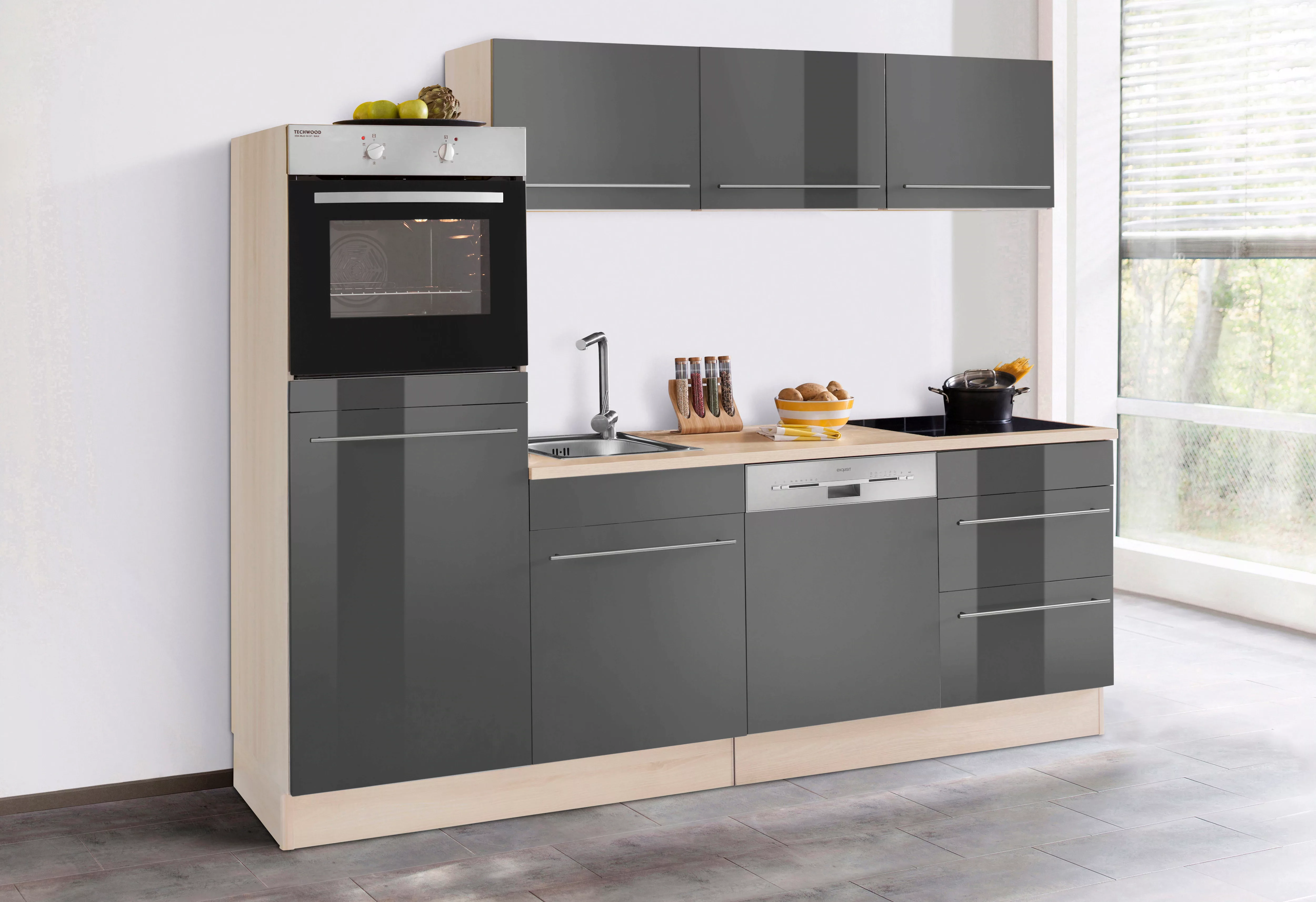 OPTIFIT Küche "Bern", Breite 240 cm, mit E-Geräten, Stärke der Arbeitsplatt günstig online kaufen
