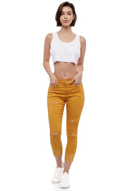 MiSS RJ Skinny-fit-Jeans Denim Jeans Hose Stretch Röhrenjeans Skinny Treggi günstig online kaufen