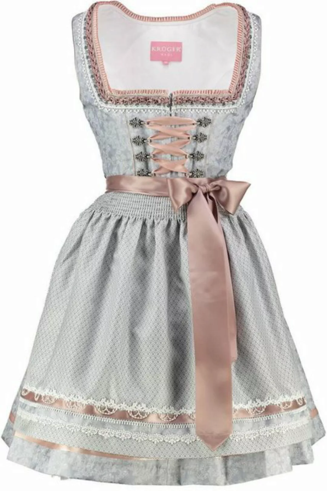 KRÜGER MADL & BUAM Trachtenkleid Mini Dirndl 2tlg. 50cm 415165-050-44 grau günstig online kaufen