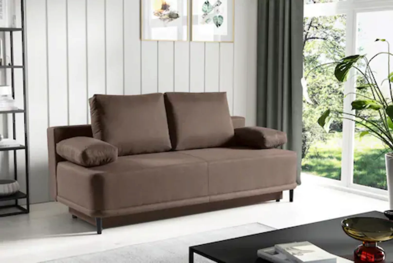 WERK2 Schlafsofa »Street«, 2-Sitzer Sofa und Schlafcouch mit Federkern & Be günstig online kaufen