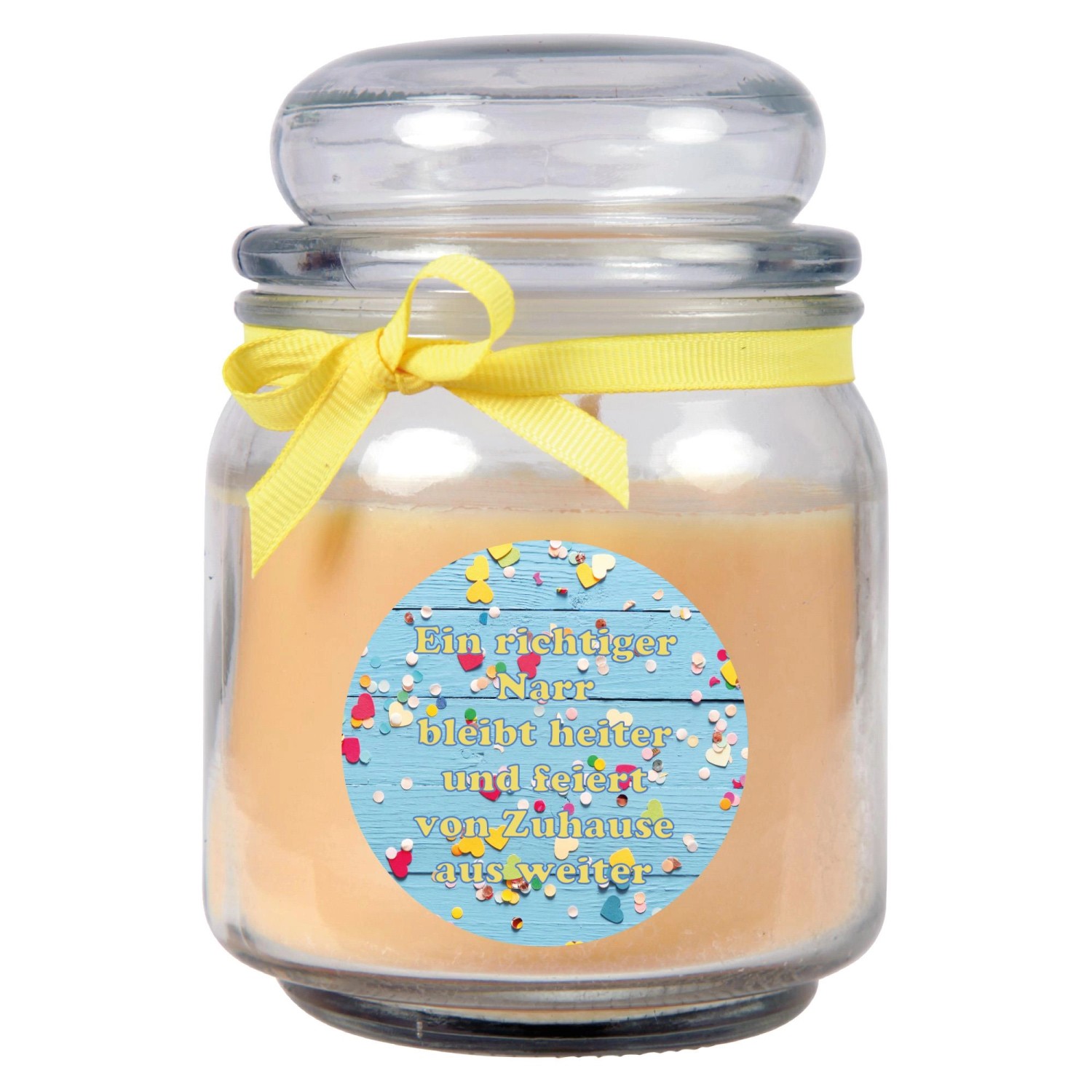 HS Candle Duftkerze & Glas Karneval Creme Bonbon 70h günstig online kaufen