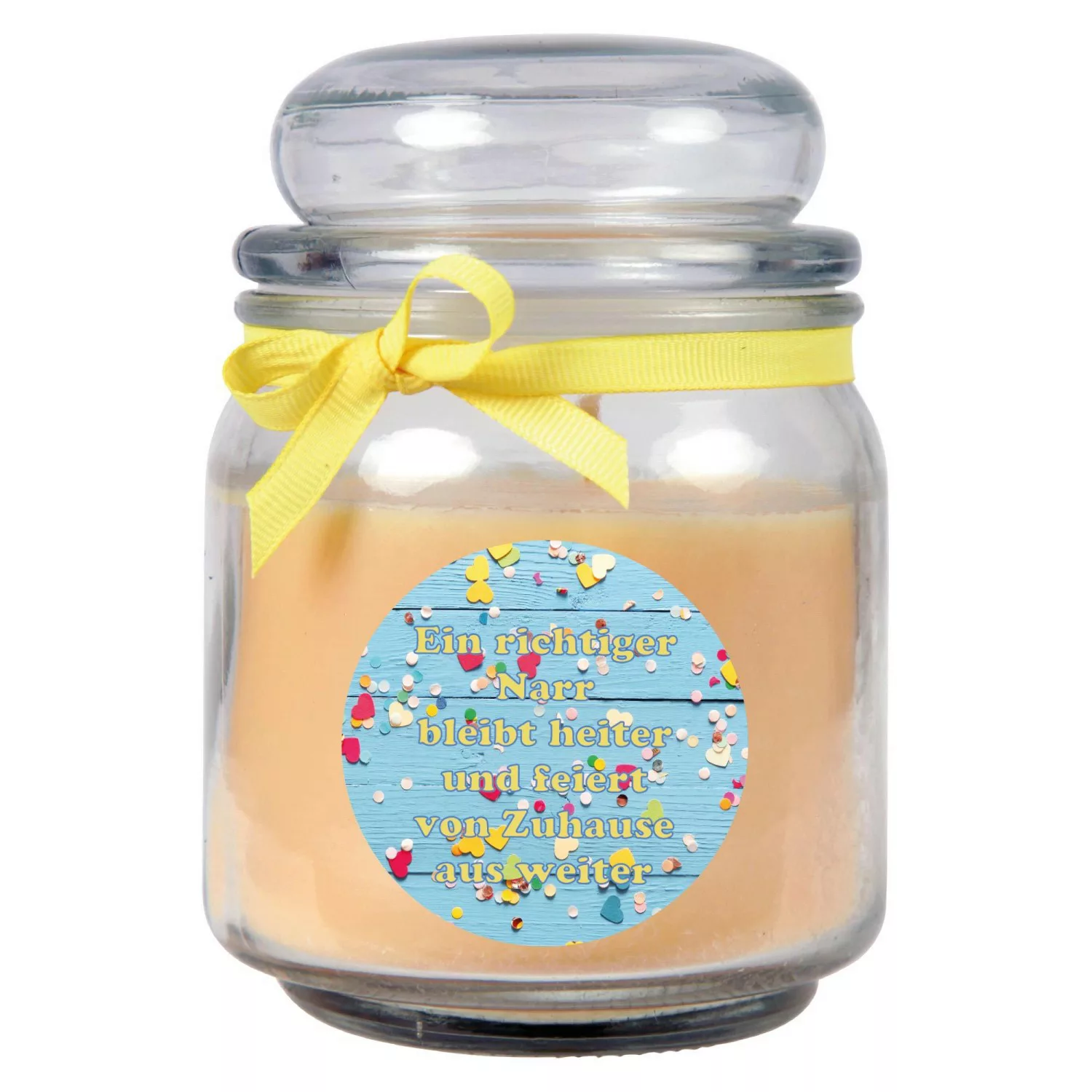 HS Candle Duftkerze & Glas Karneval Creme Bonbon 70h günstig online kaufen