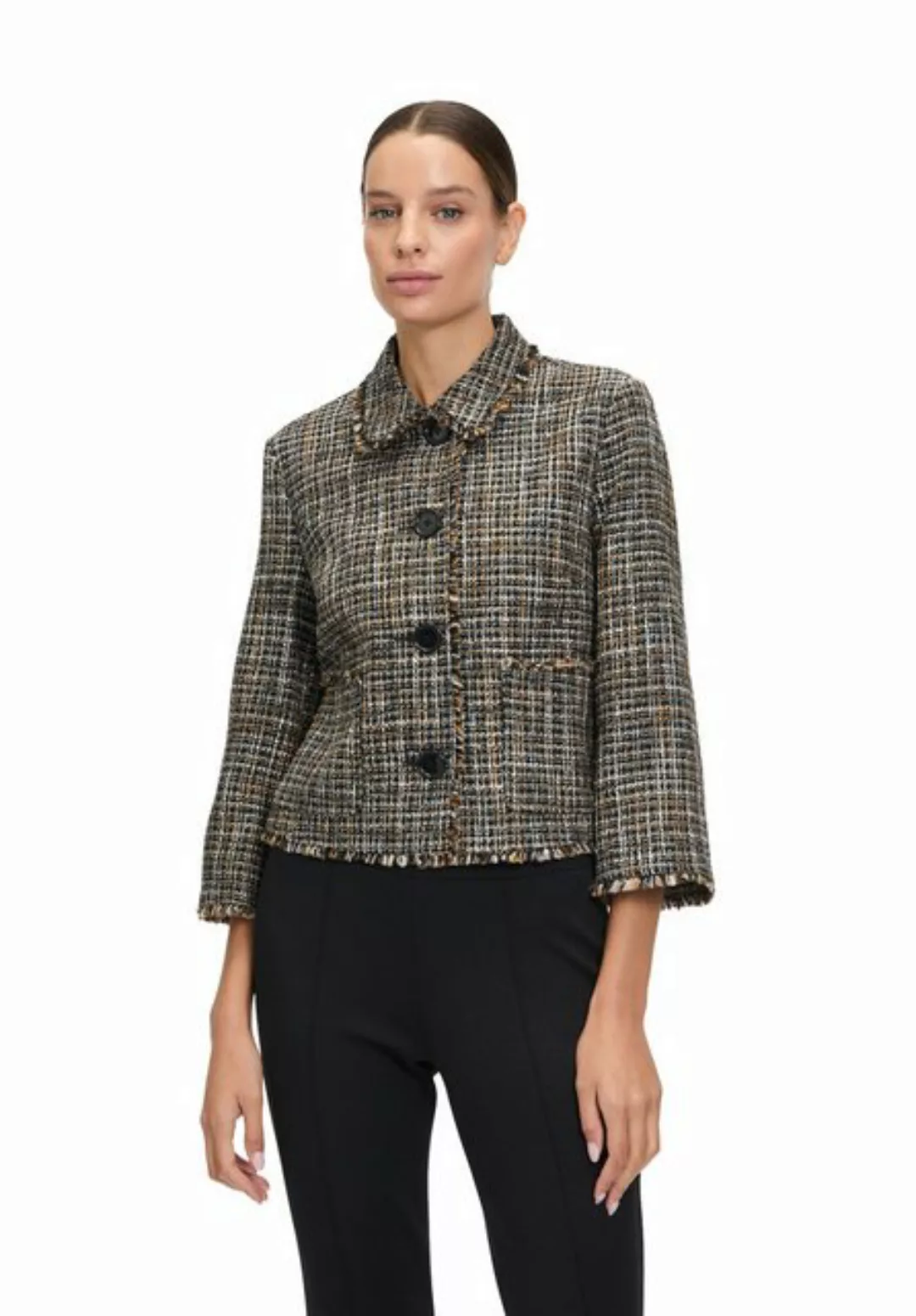 Betty Barclay Jackenblazer Betty Barclay Casual-Blazer mit Fransen Material günstig online kaufen