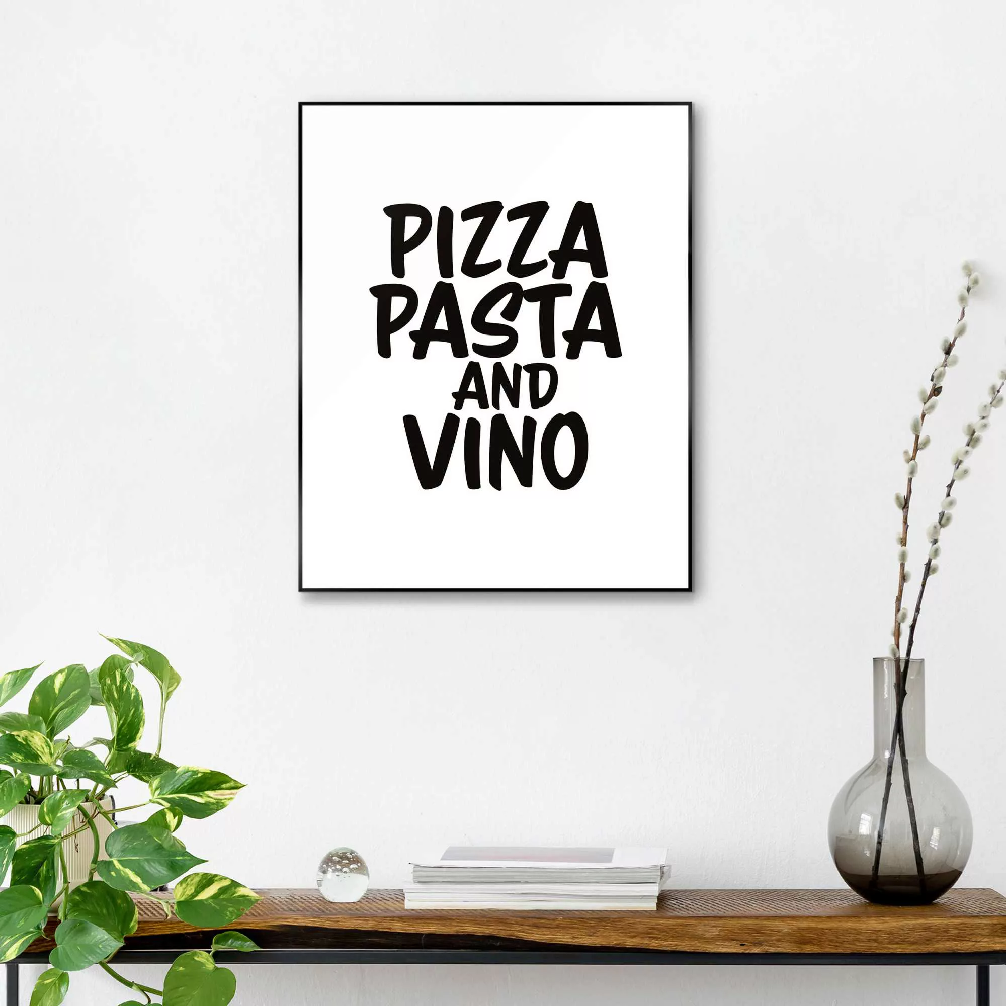 Reinders Bild mit Rahmen "Pizza, Pasta and Vino" günstig online kaufen