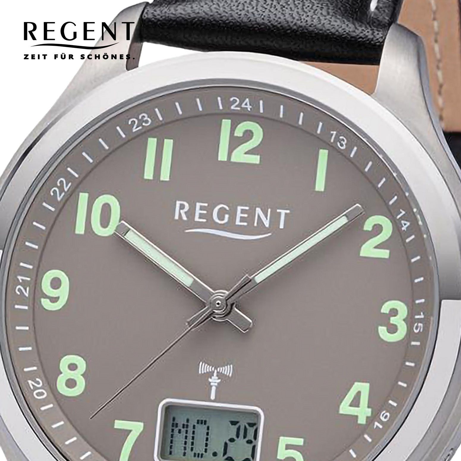 Regent Funkuhr Regent Herren Funkuhr Analog-Digital, günstig online kaufen
