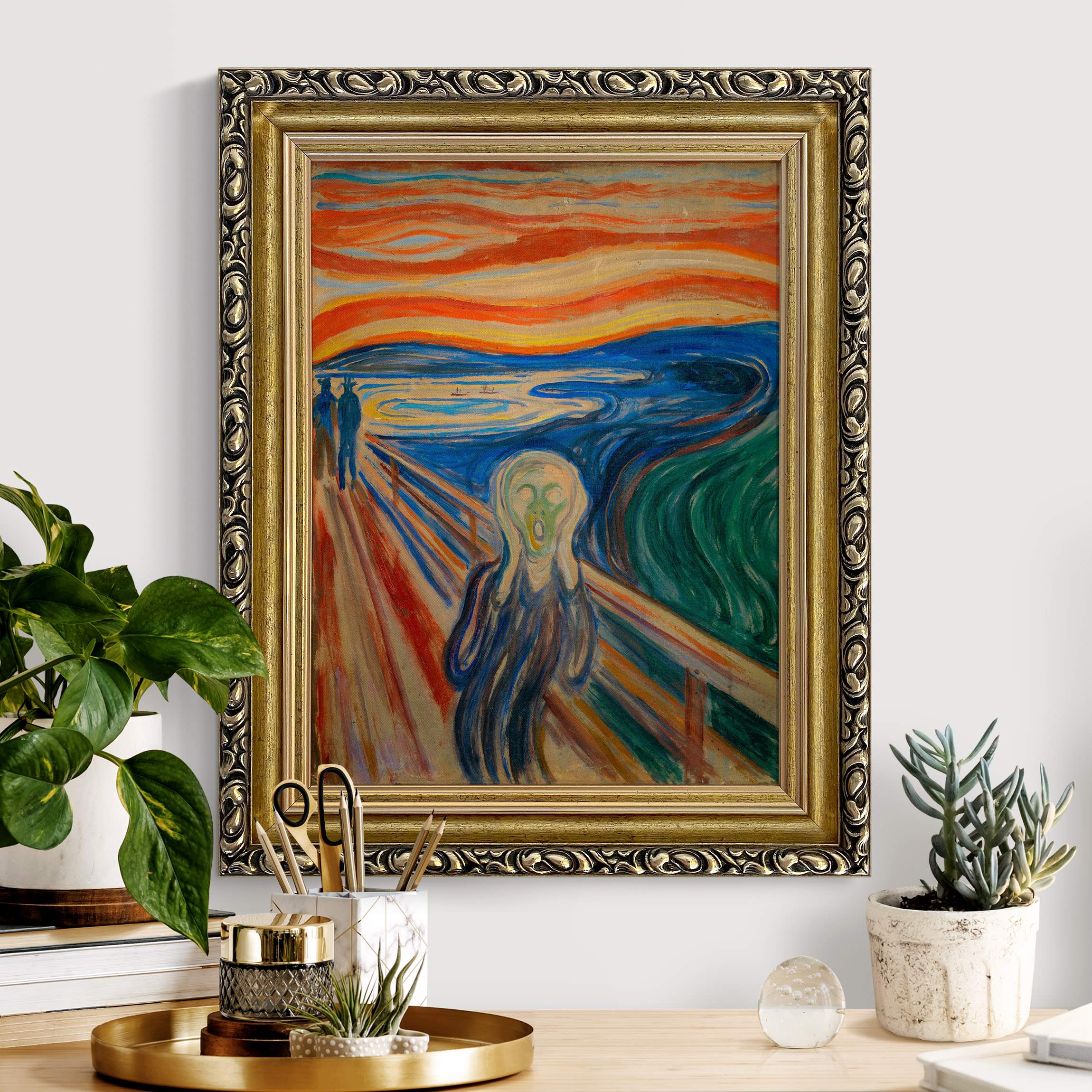 Gerahmtes Leinwandbild Edvard Munch - Der Schrei günstig online kaufen