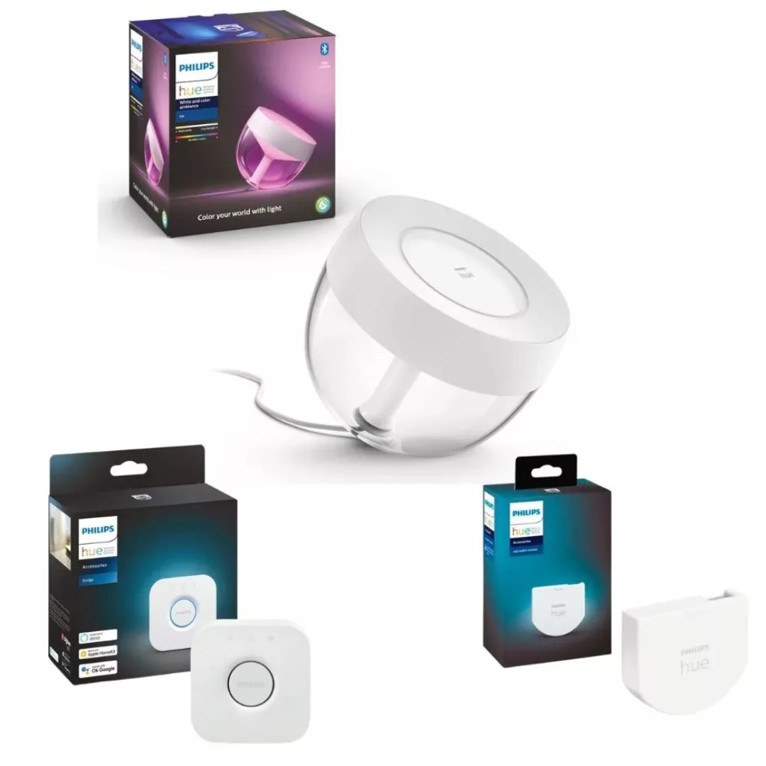 Philips Hue White & Color Ambiance Tischleuchte Iris in Weiß 570lm inkl. Br günstig online kaufen