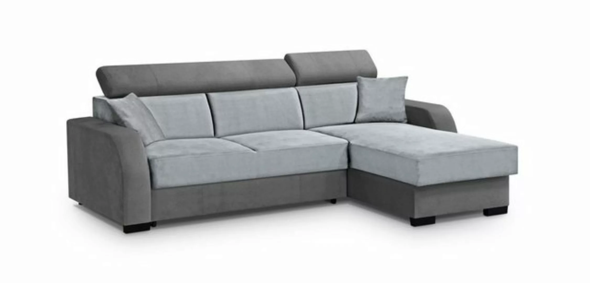 Beautysofa Ecksofa Ecksofa L-Form Ecke BUENO mit Schlaffunktion Polstersofa günstig online kaufen