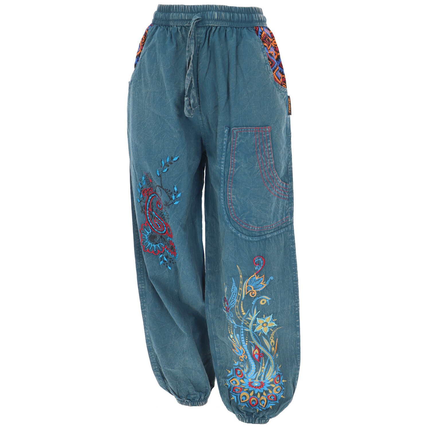 Guru-Shop Relaxhose Weite Pluderhose mit breitem günstig online kaufen
