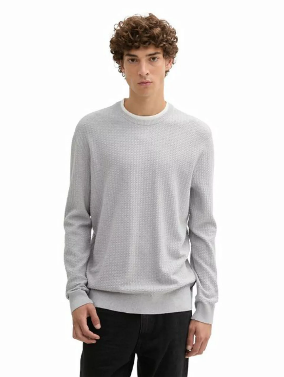 TOM TAILOR Denim Strickpullover in 2-in-1-Look günstig online kaufen