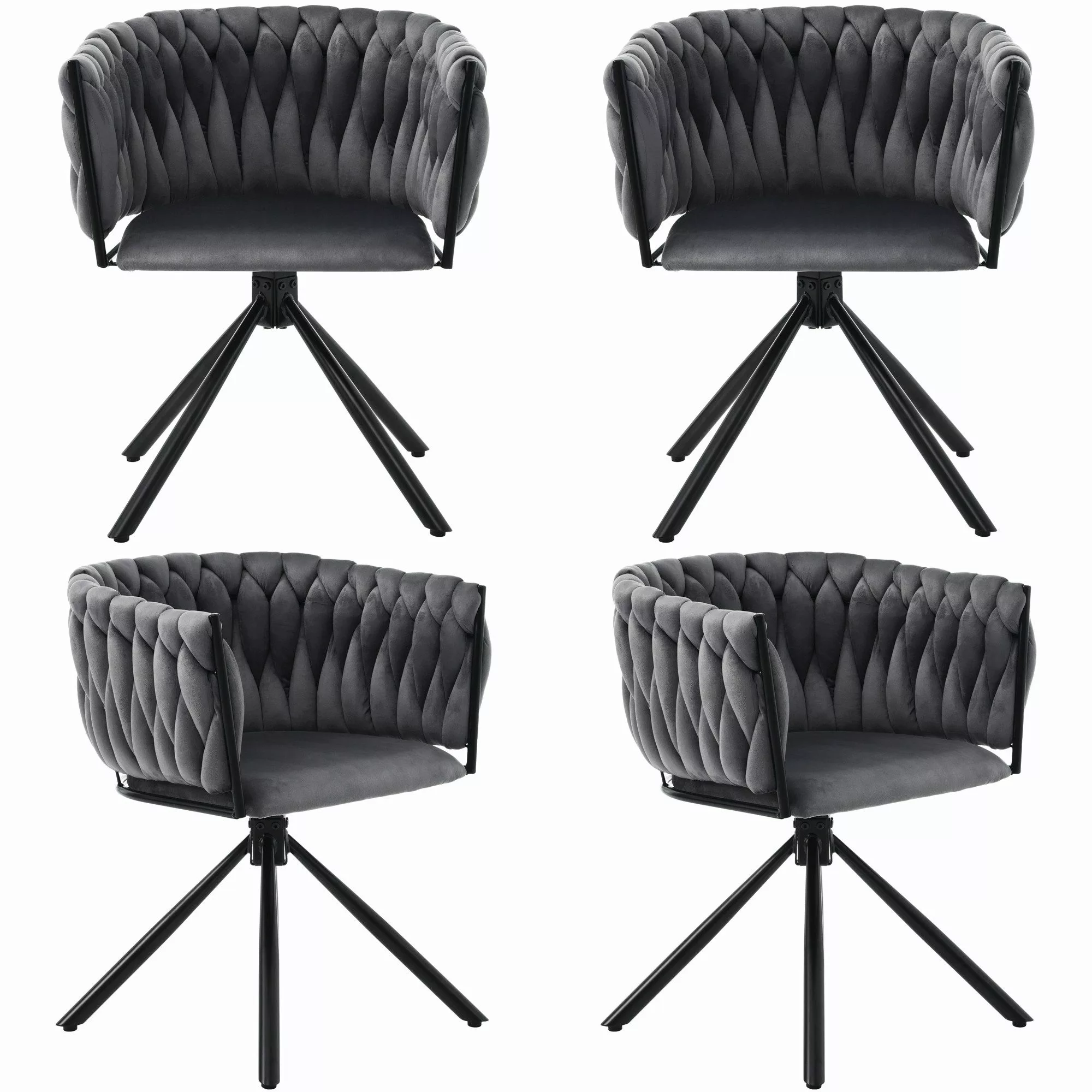 Flieks Esszimmerstuhl (360° drehbar, Set, 4 günstig online kaufen