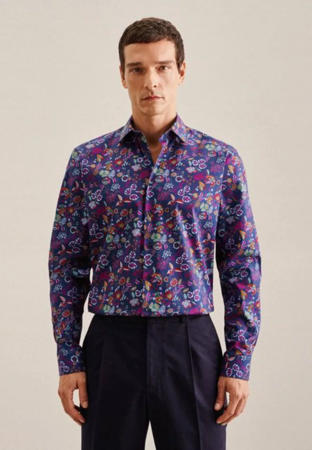 seidensticker Businesshemd Regular Regular Langarm Kentkragen Floral günstig online kaufen