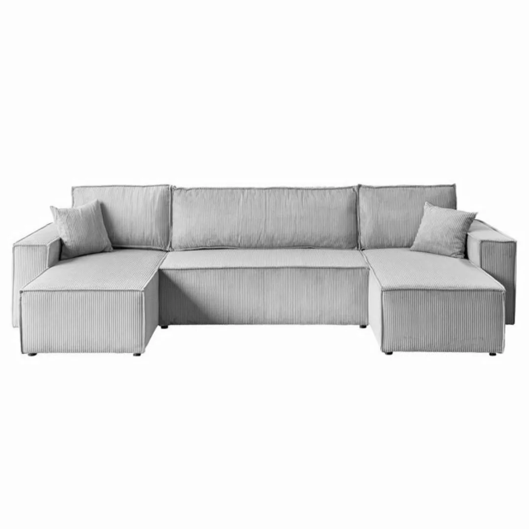 Lookway Wohnlandschaft CARLOS U CORD Gepolstertes Sofa in U-Form, Schlaffun günstig online kaufen