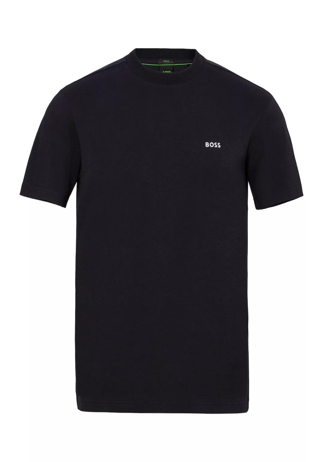 BOSS GREEN T-Shirt Tee mit gummiertem Kontrast-Logo günstig online kaufen