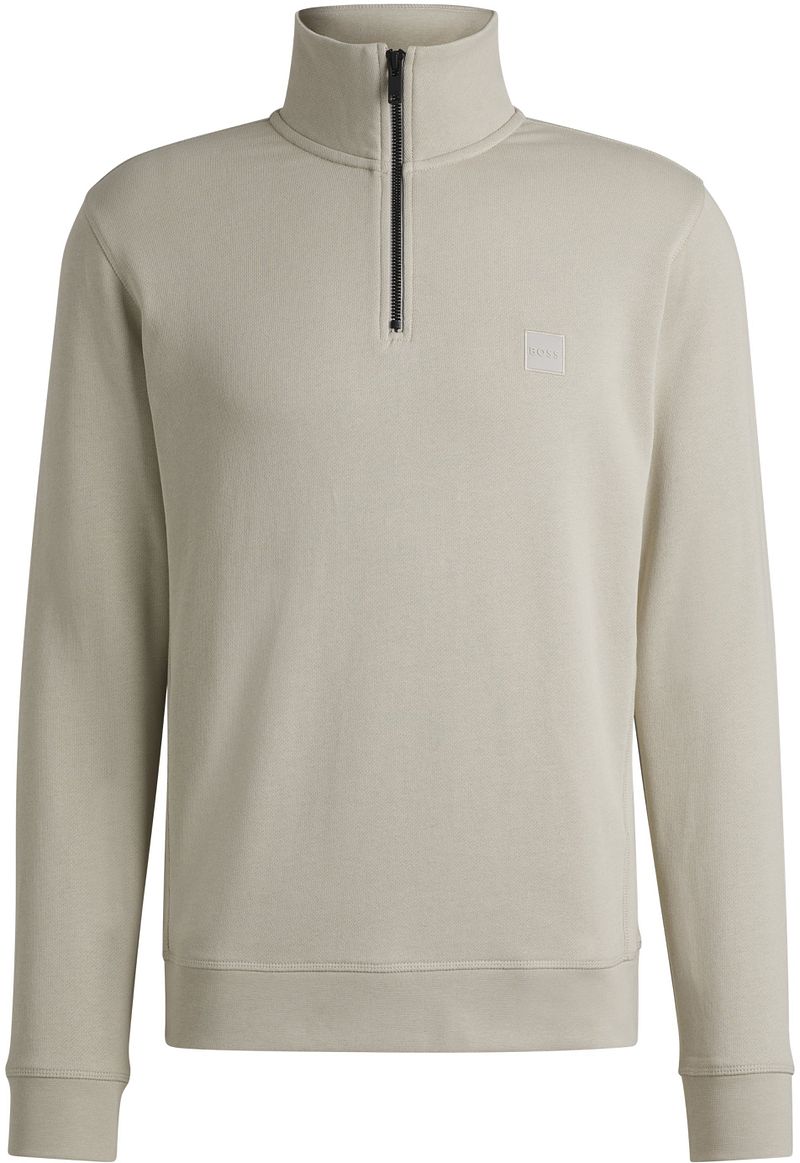 BOSS Zetrust Halfzip Pullover Hellbeige - Größe L günstig online kaufen