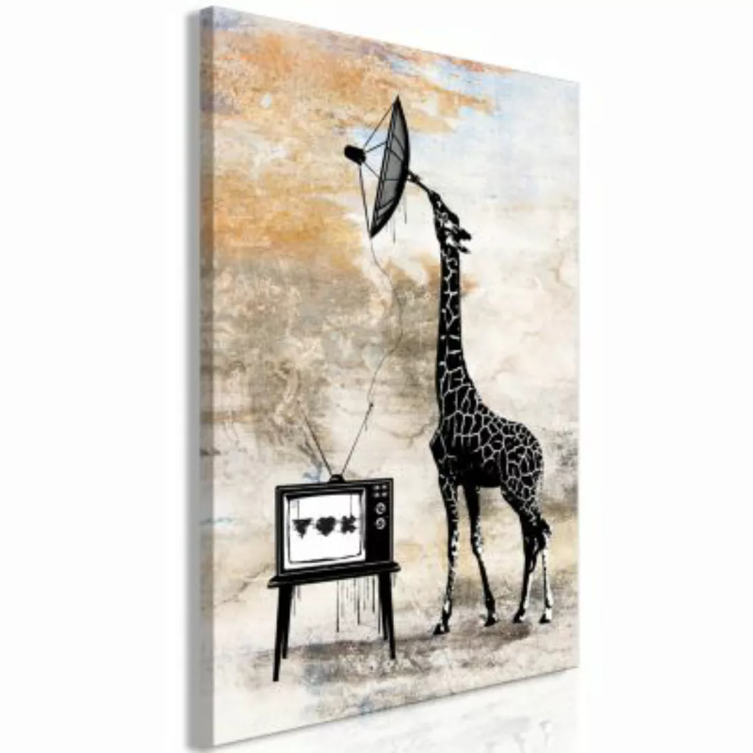 artgeist Wandbild Television Giraffe (1 Part) Vertical mehrfarbig Gr. 40 x günstig online kaufen