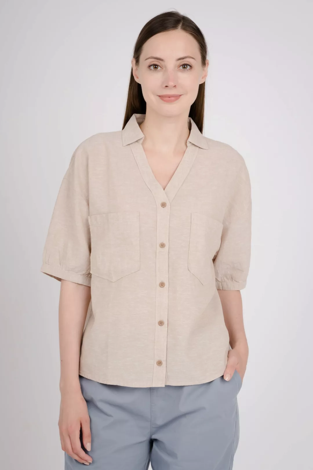 GIORDANO Klassische Bluse, mit schicken Puffärmeln günstig online kaufen