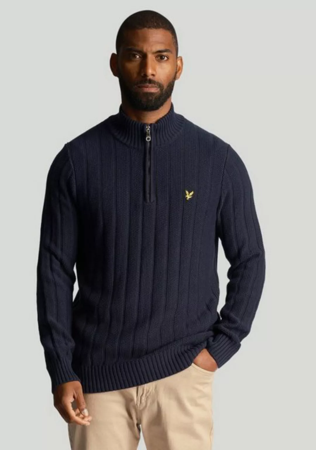 Lyle & Scott Strickpullover mit Stehkragen günstig online kaufen