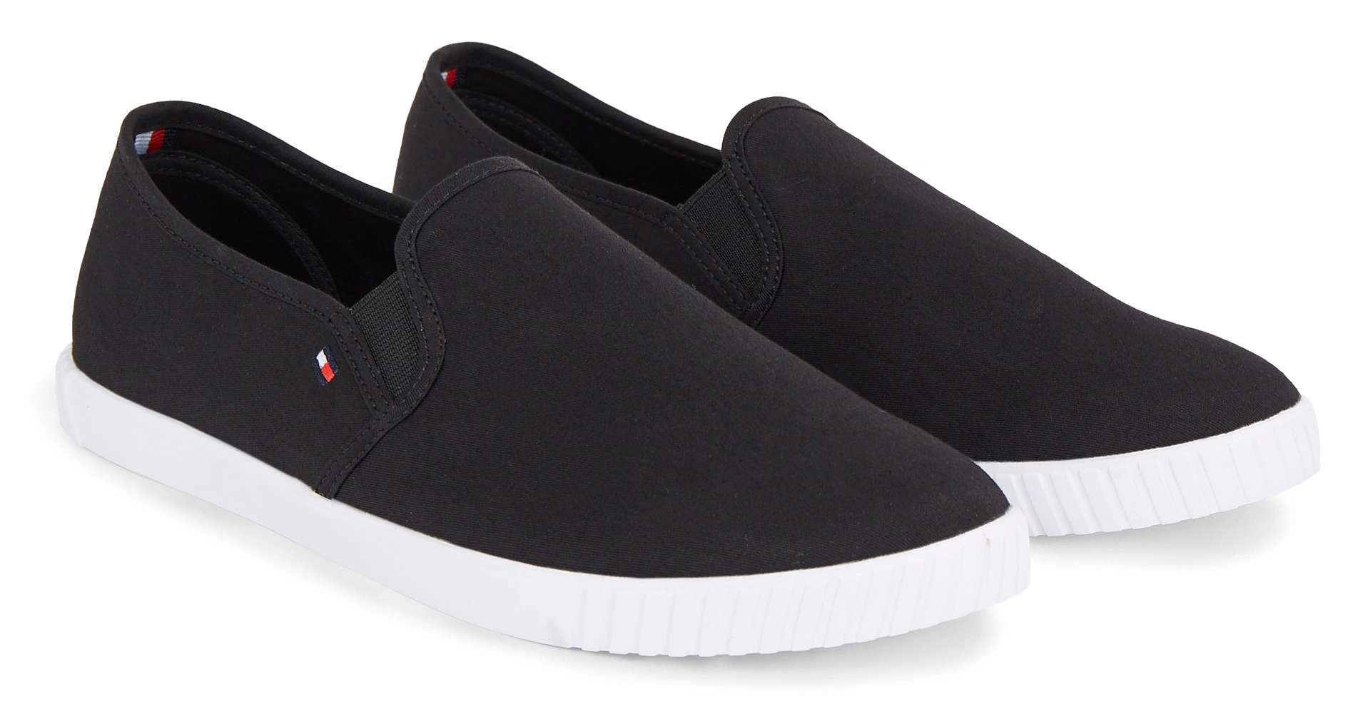 Tommy Hilfiger Slipper "CANVAS SLIP-ON SNEAKER", Freizeitschuh, Slip On Sne günstig online kaufen