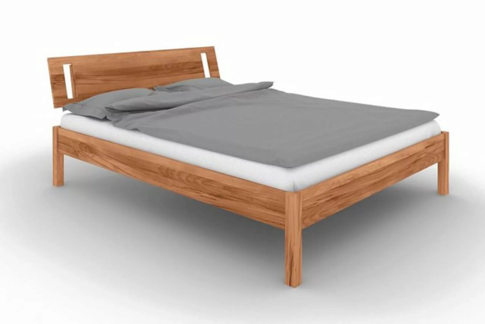 byoak Bett VENTO A-7 180 x 200 aus Massivholz, mit Holzkopfteil, Naturgeölt günstig online kaufen