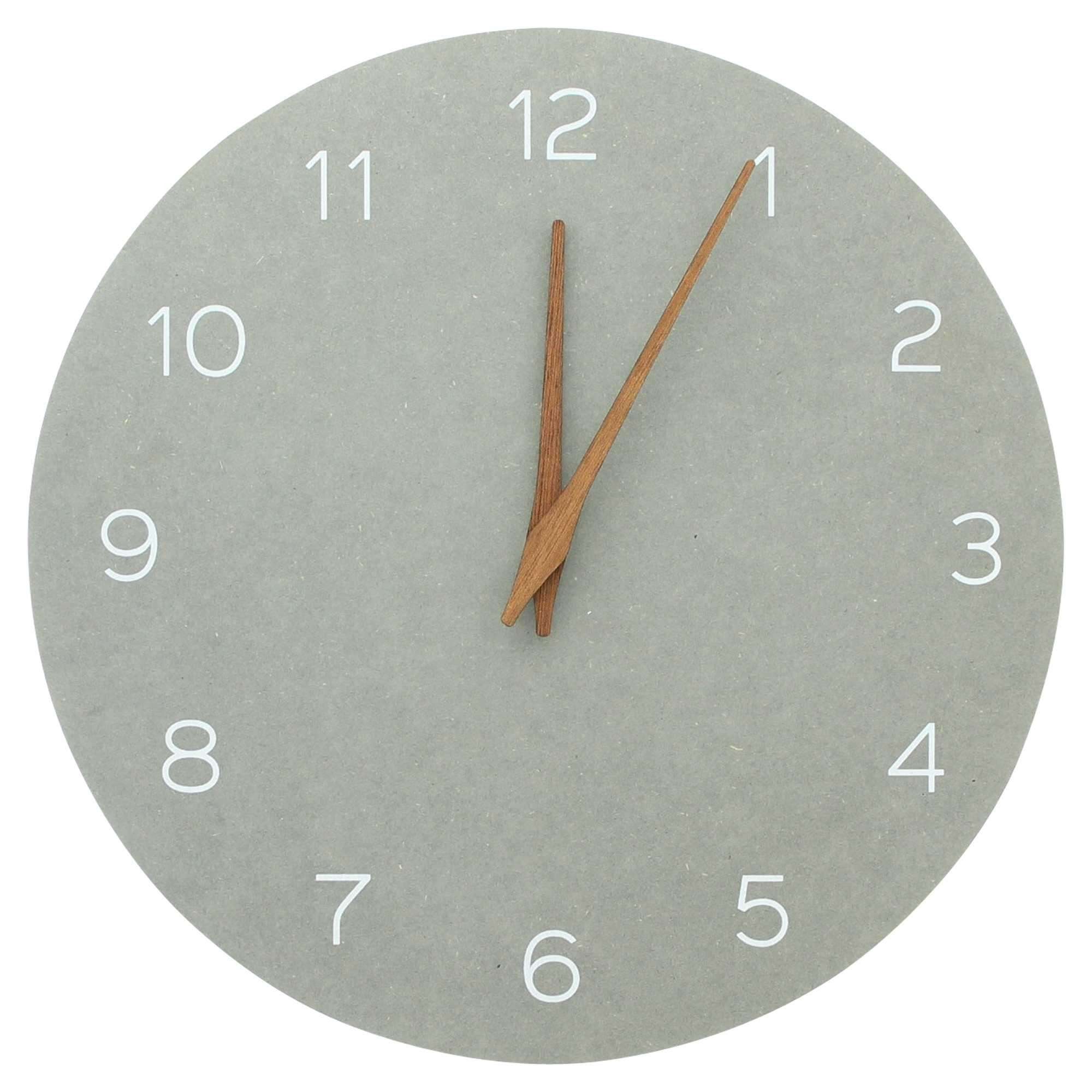 Dekoleidenschaft Wanduhr "Beton" grau Ø 30 günstig online kaufen